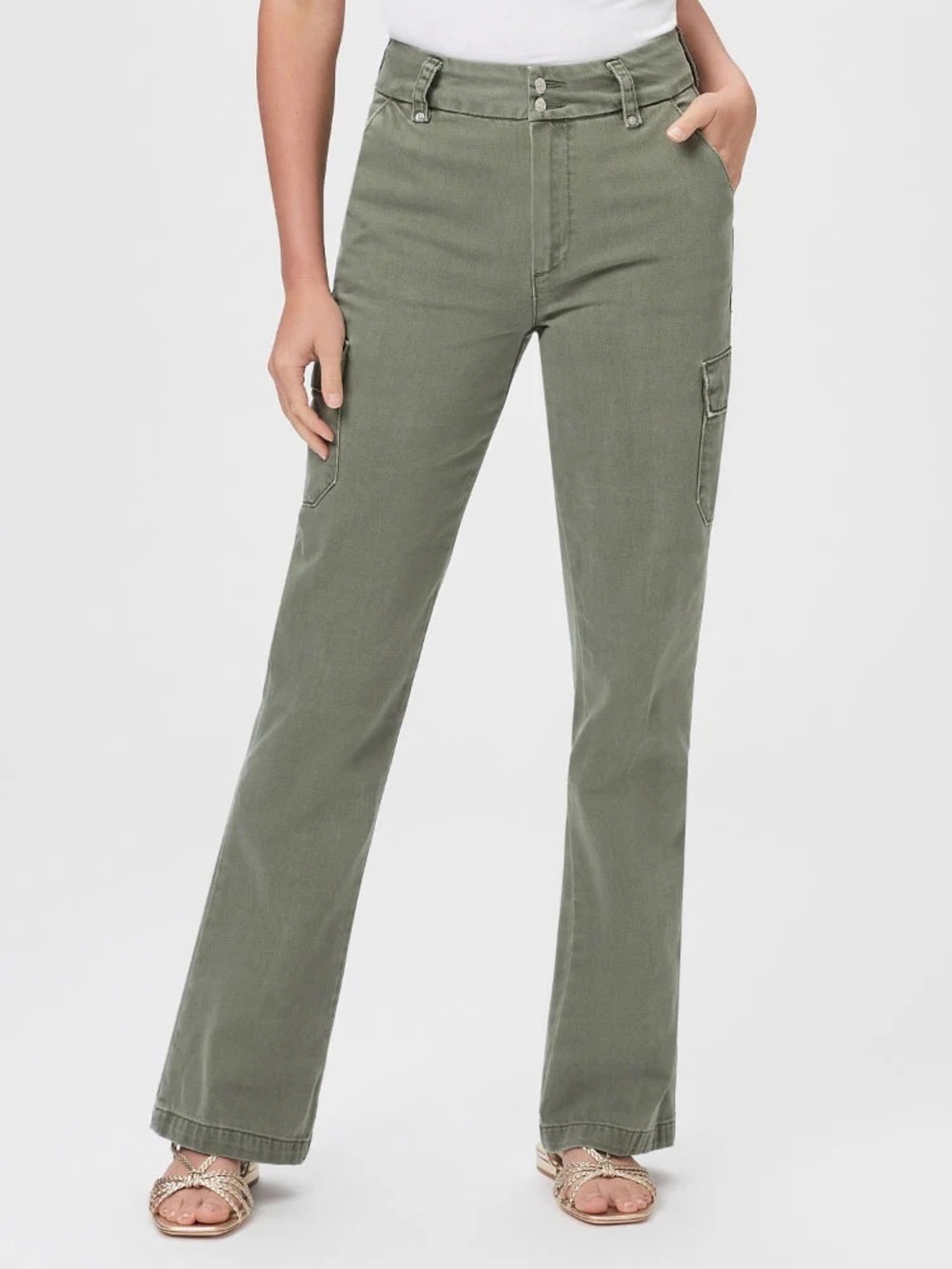 Paige Dion Cargo Jeans Vintage Ivy Green